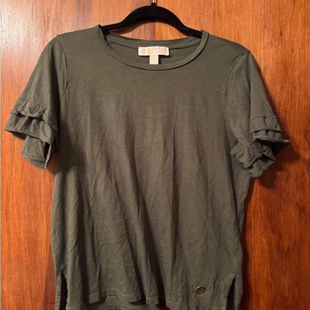 Michael Kors Women’s Dark Green Top - Size Medium - Picture 2 of 4